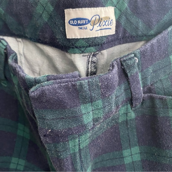 VNTG Old Navy Pixie 90s Preppy Grunge Low Waist Cropped Plaid Pants - Picture 6 of 10